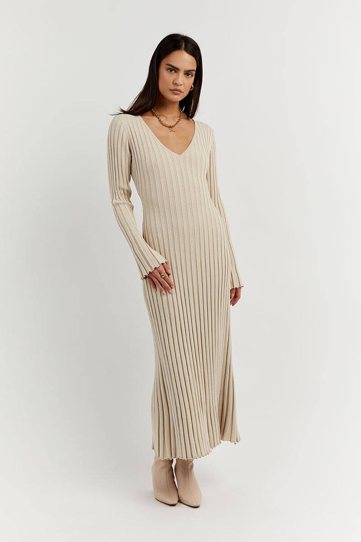 Levoire | Robe En Maille Avec Décolleté En V