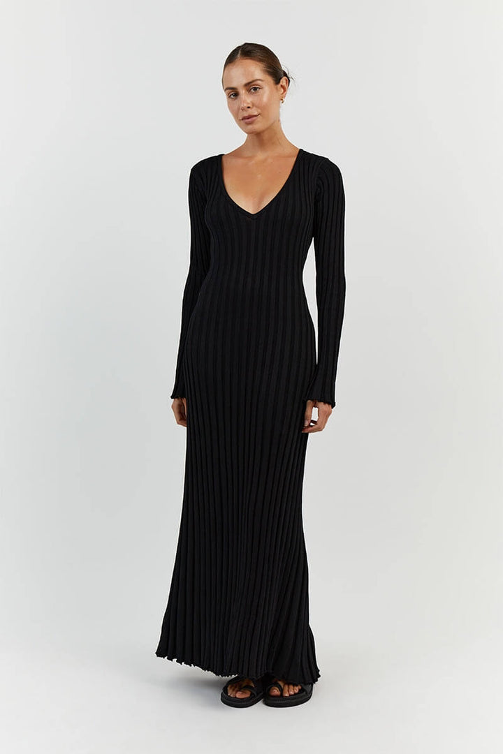 Levoire | Robe En Maille Avec Décolleté En V