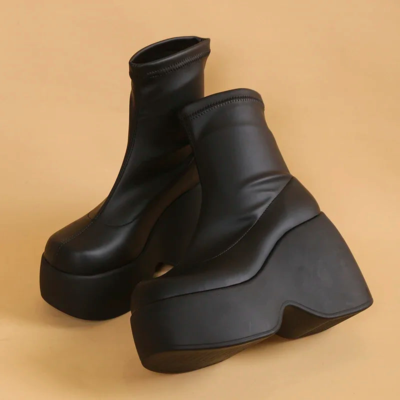 Levoire | Bottines À Plateforme Élégantes Noir