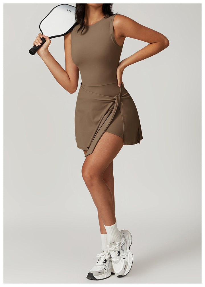 Levoire | Robe Sans Manches Ceinture Taille Robe Courte Robe De Loisir