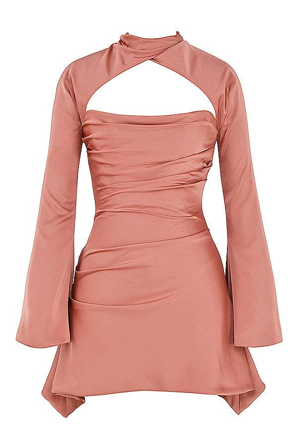 Levoire | Robe De Fête Corset Découpée À Manches Longues