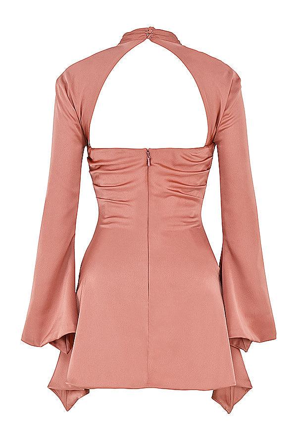 Levoire | Robe De Fête Corset Découpée À Manches Longues