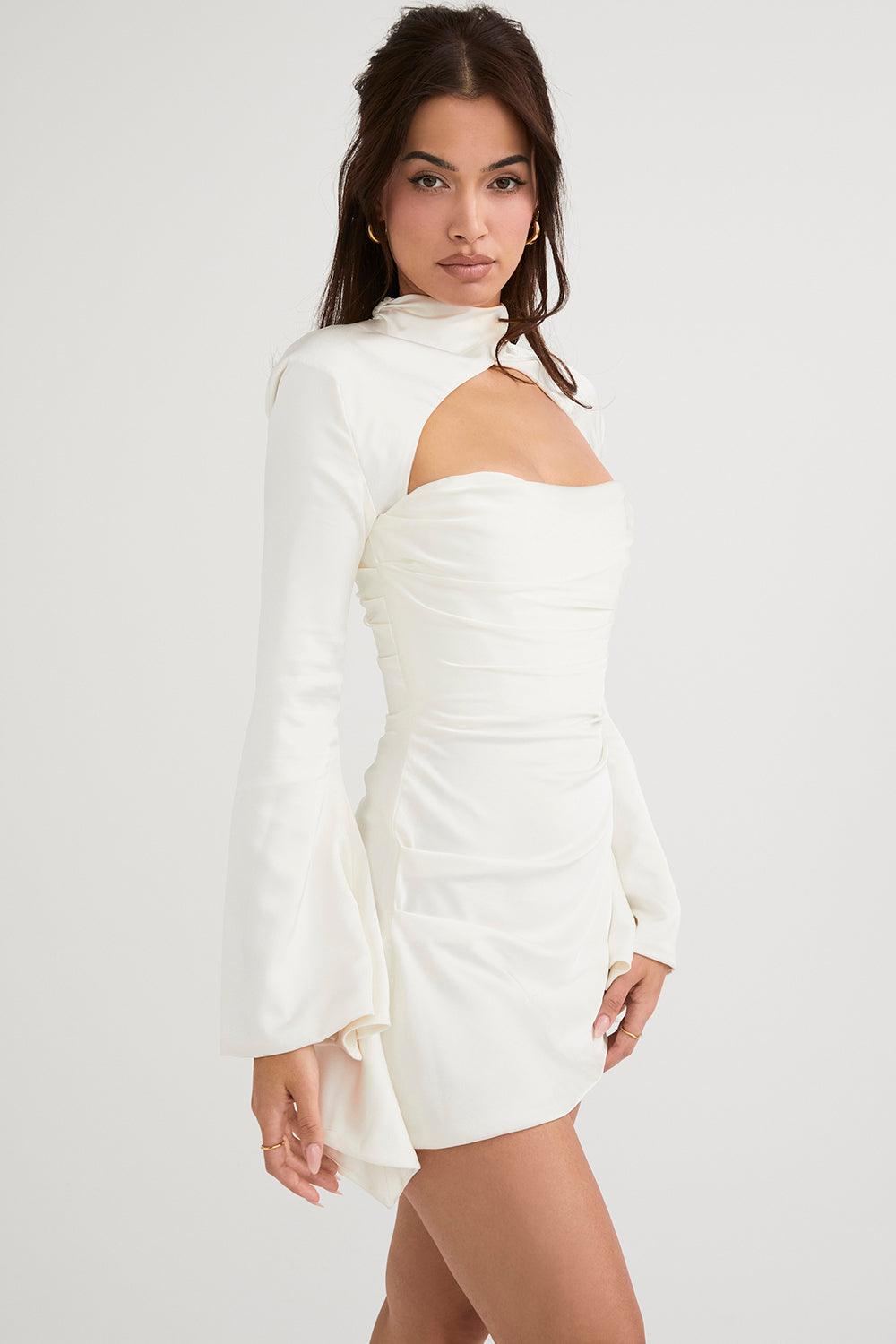 Levoire | Robe De Fête Corset Découpée À Manches Longues