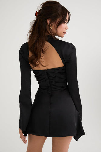 Levoire | Robe De Fête Corset Découpée À Manches Longues