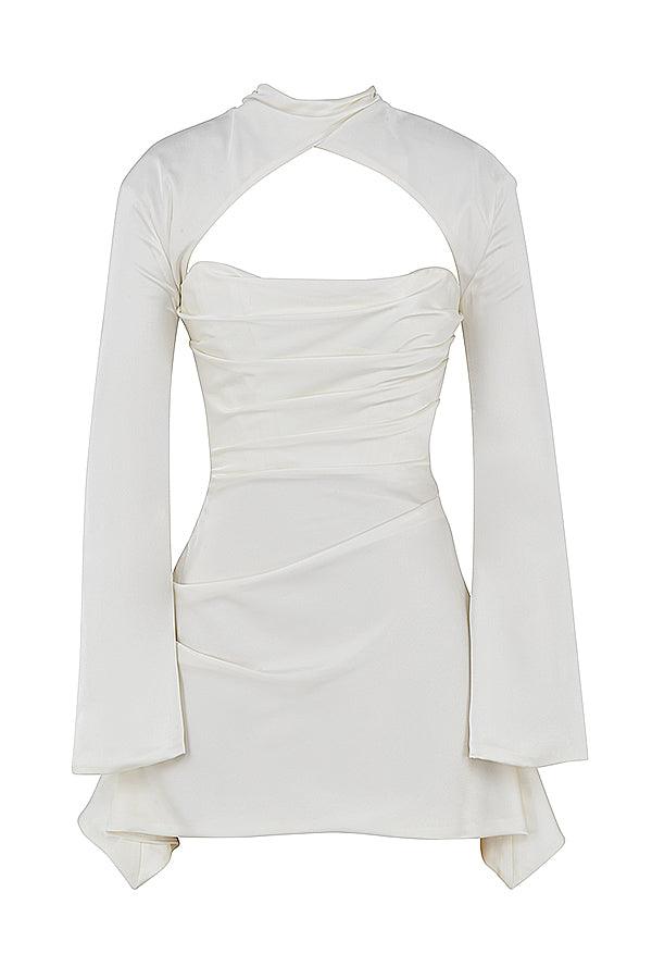 Levoire | Robe De Fête Corset Découpée À Manches Longues