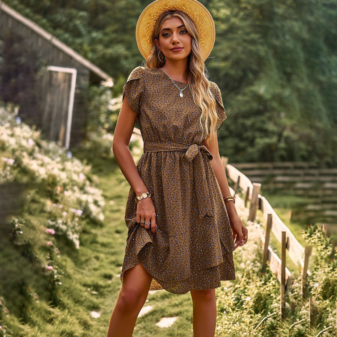 Levoire | Robe D'Été À Motifs Floraux Brun