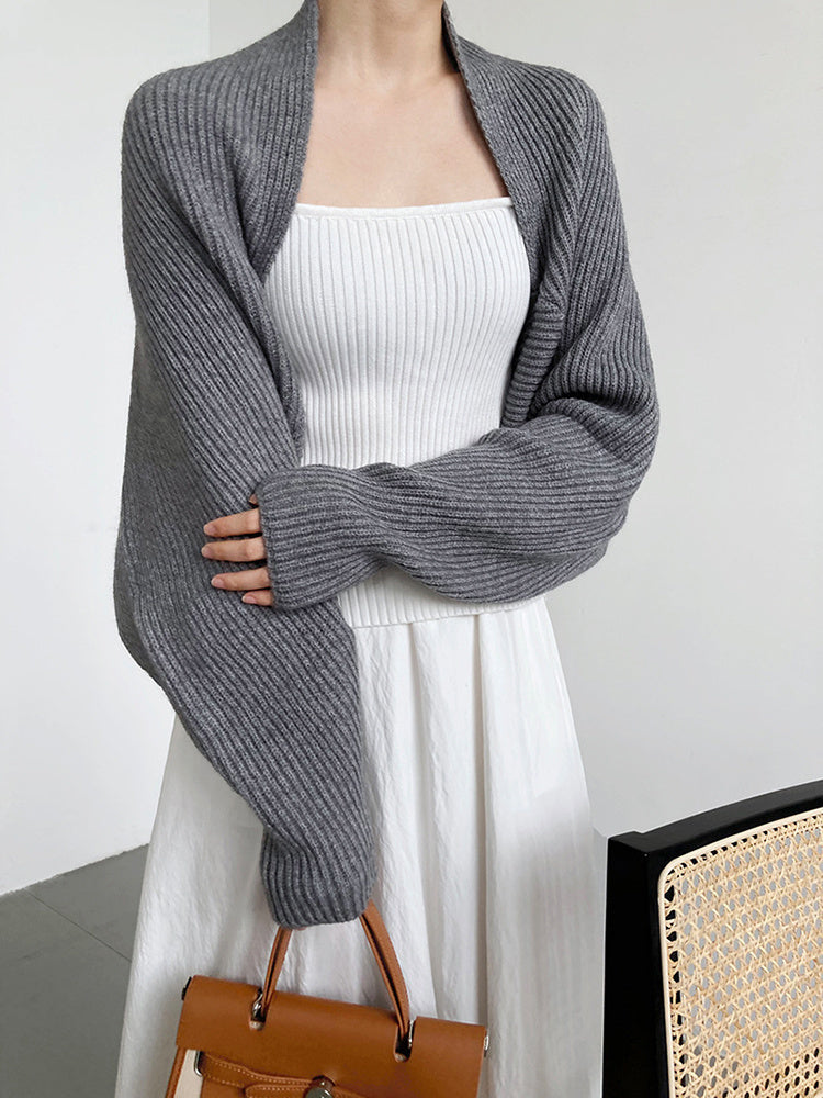 Levoire | Boléro Tricot Élégant Gris