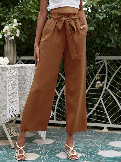 Levoire | Pantalon Plissé À Jambes Larges Orange