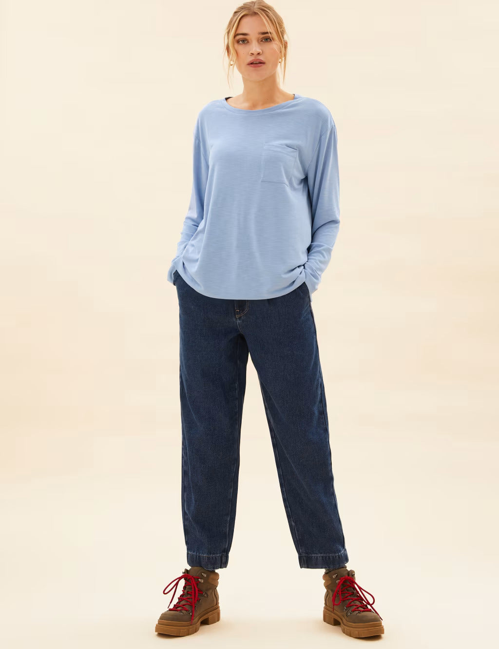Levoire | La Blouse À Manches Longues Confortable Pour L'Automne Bleu