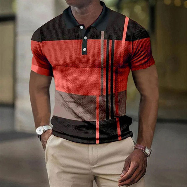 Levoire | Classique Polo Avec Modernes Revers rouge