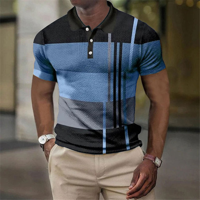 Levoire | Classique Polo Avec Modernes Revers bleu