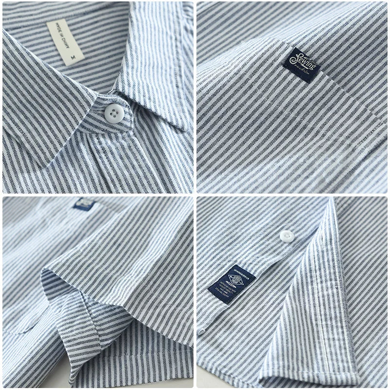 Levoire | Chemise Rayee Decontractee Elegant Hommes