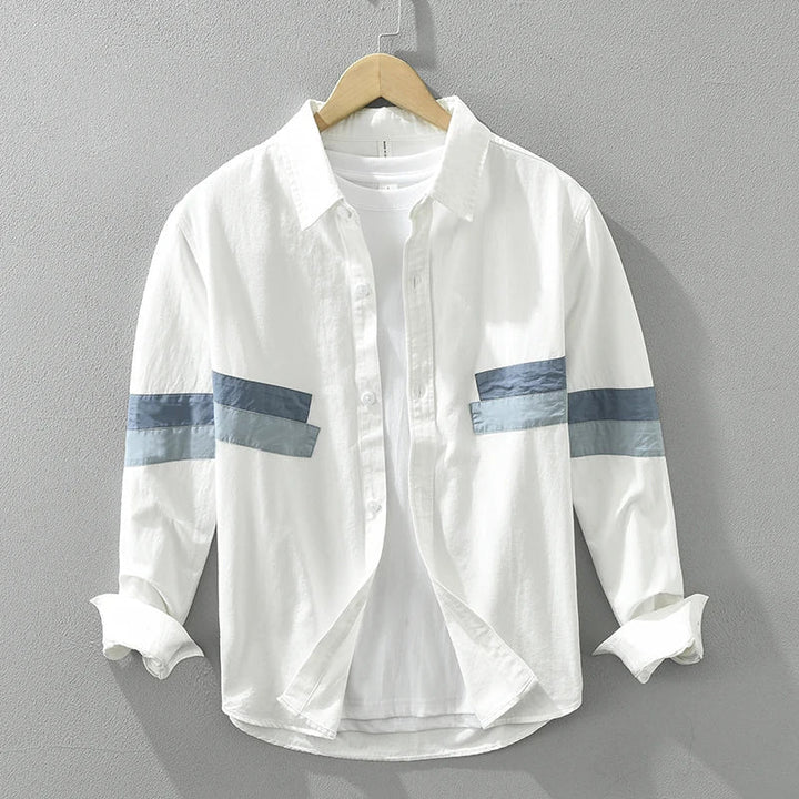 Levoire | Chemise Patchwork Coupe Decontractee Hommes Blanc