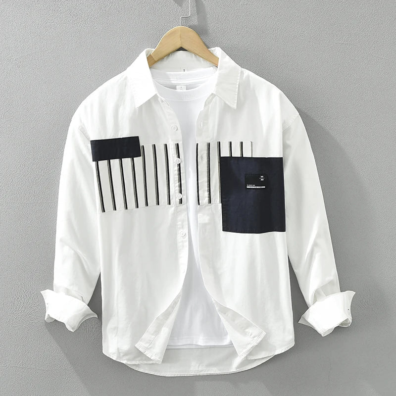 Levoire | Chemise Patchwork Audacieuse Hommes