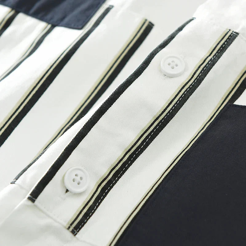 Levoire | Chemise Patchwork Audacieuse Hommes