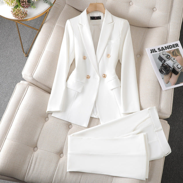 Levoire | Ensemble Blazer-Pantalon Ensemble de vestes blanches