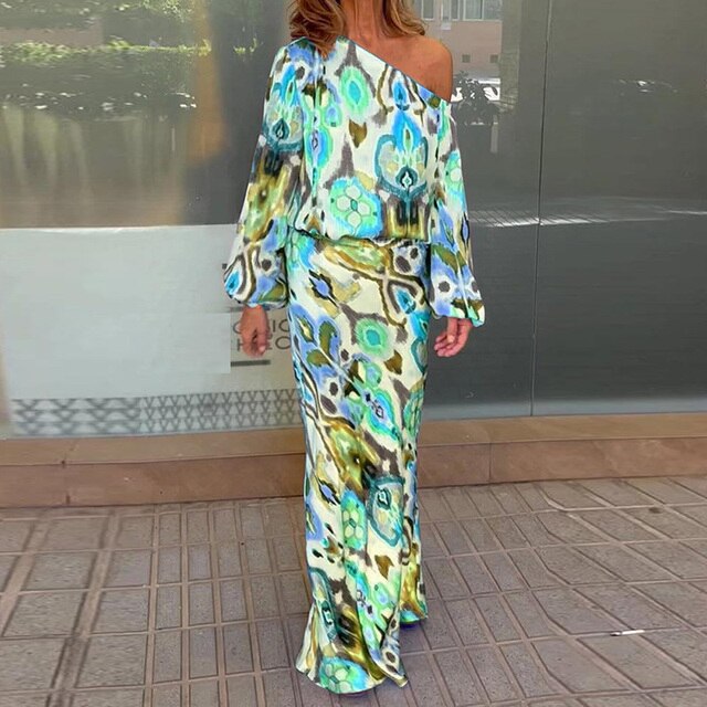 Levoire | Robe À Imprimé Coloré Bleu ciel