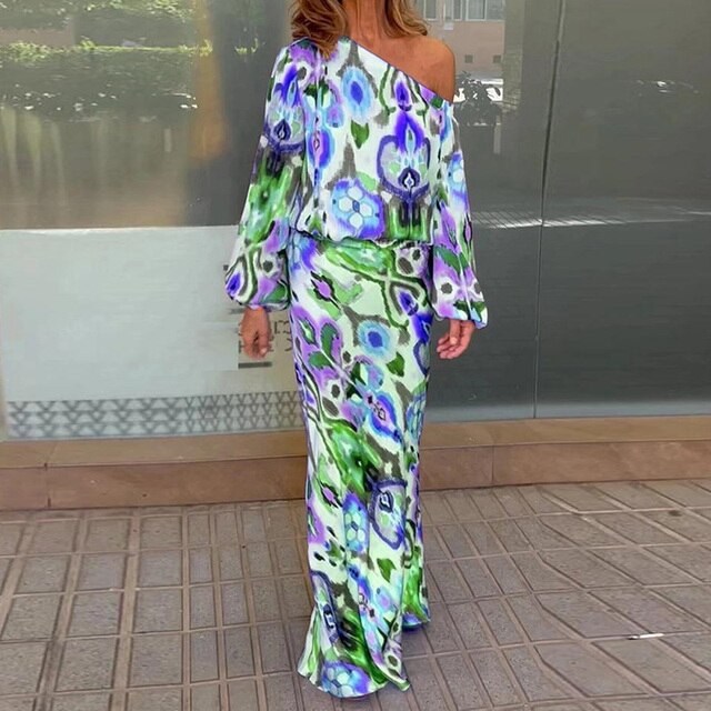 Levoire | Robe À Imprimé Coloré Bleu