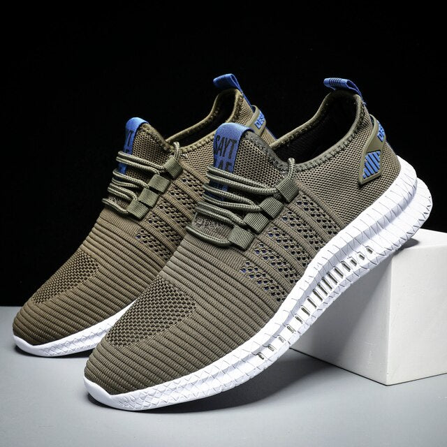 Levoire | Chaussures Tendance Pour Hommes Pour Le Sport Et La Randonnée Avec Une Semelle Intérieure Large Vert armée