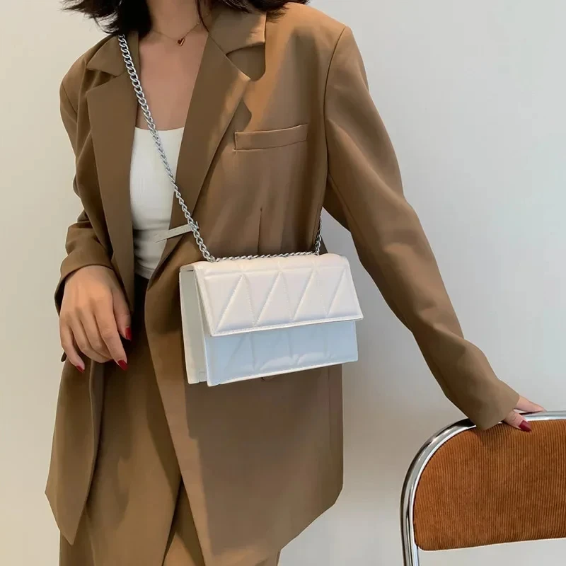 Levoire | Sac À Main Moderne Pour Femmes En Pu Cuir Blanc 6*15*22CM