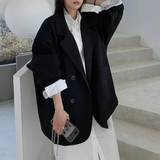 Levoire | Blazer Femme Grande Taille Tendance Et Moderne Noir