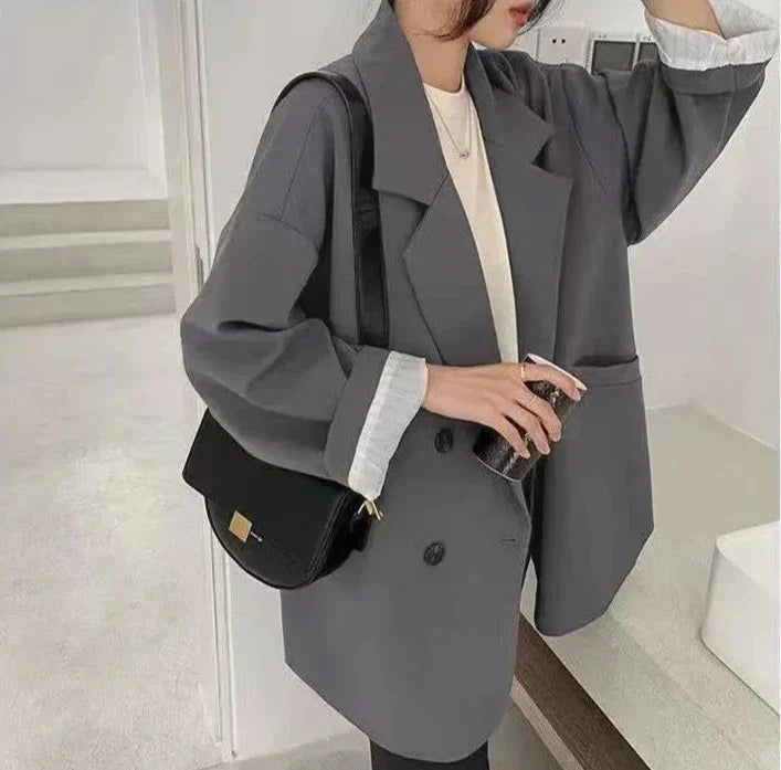 Levoire | Blazer Femme Grande Taille Tendance Et Moderne Gris