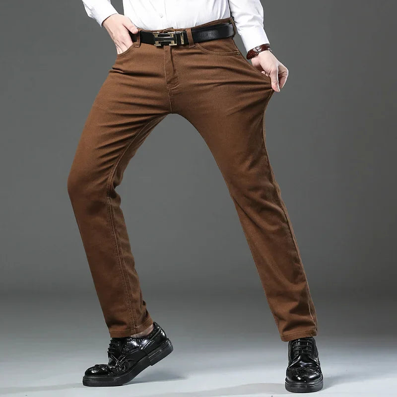 Levoire | Jeans Stretch Modernes Pour Hommes Café