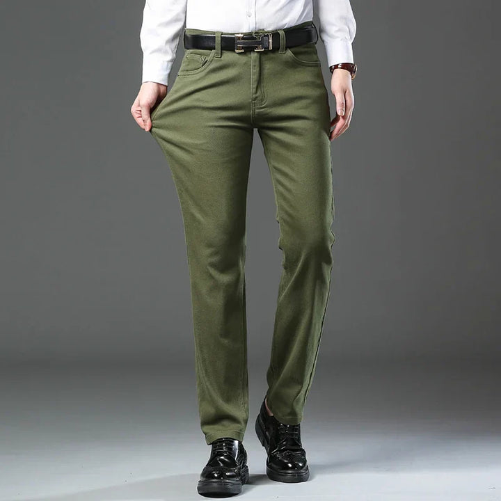Levoire | Jeans Stretch Modernes Pour Hommes Vert olive