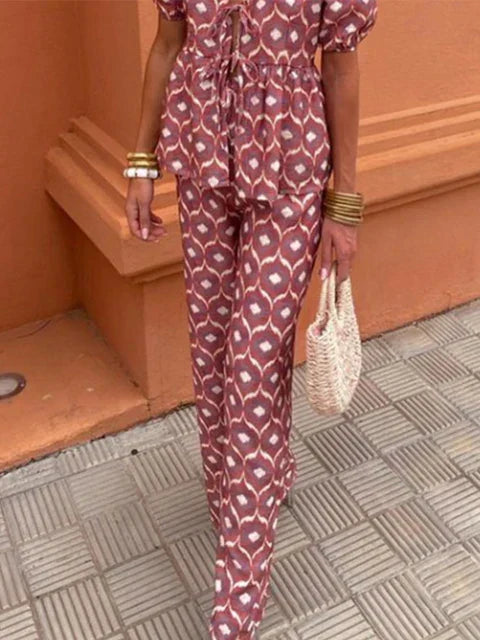 Levoire | Ensemble Élégant De Haut Et Pantalon Pour L'Été