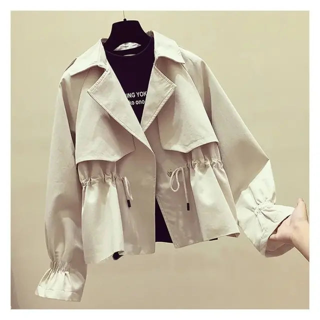 Levoire | Manteau Trench Élégant Tendance Beige Blanc