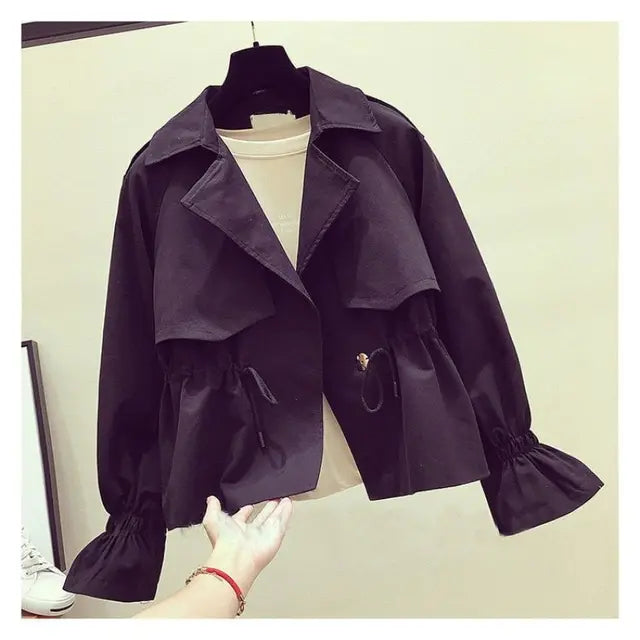 Levoire | Manteau Trench Élégant Tendance Violet Foncé