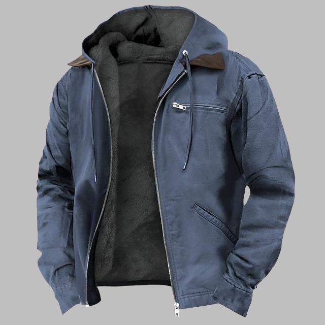 Levoire | Veste De Transition Premium Grande Taille Matelassée Avec Capuche Bleu