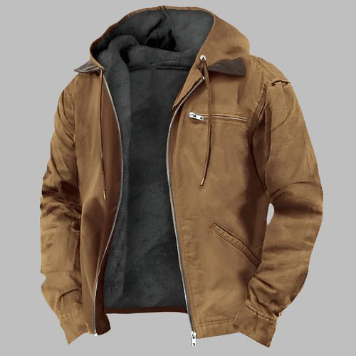 Levoire | Veste De Transition En Coton Premium Avec Polaire Et Capuche