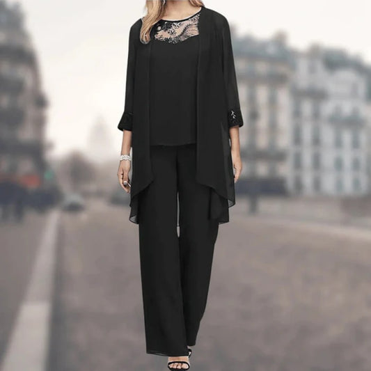 Levoire | Ensemble Élégant Trois Pièces Pour Femmes Noir