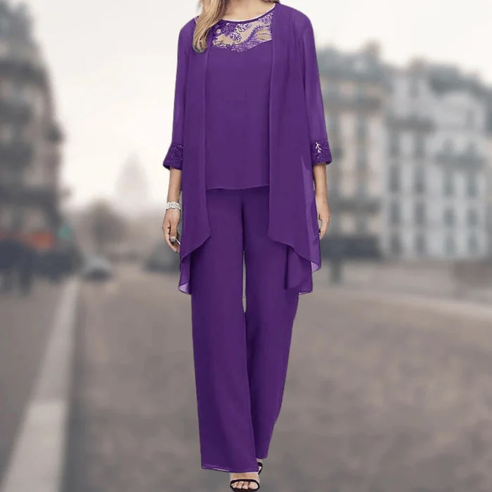 Levoire | Ensemble Élégant Trois Pièces Pour Femmes Lilas