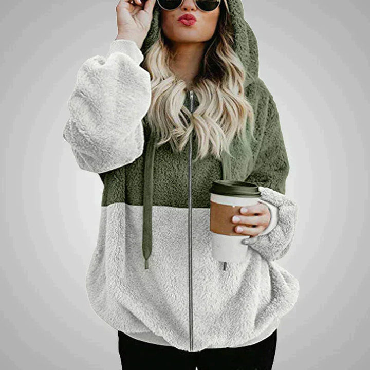 Levoire | Pull À Capuche En Peluche Pour Femmes Olive