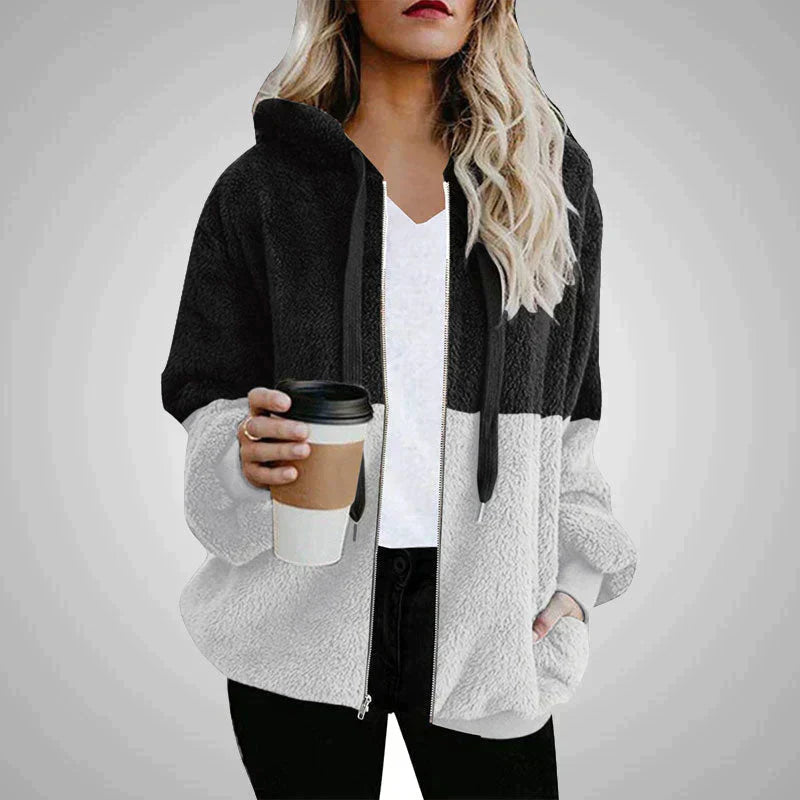 Levoire | Pull À Capuche En Peluche Pour Femmes Noir