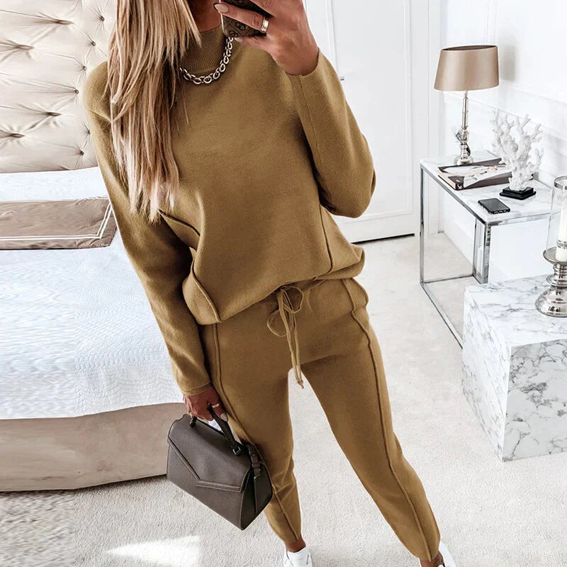Levoire | Ensemble De Sport Avec Pantalon À Cordon Pour Femmes Braun
