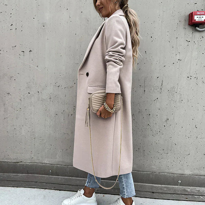 Levoire | Manteau Long Élégant D'Automne Avec Boutons