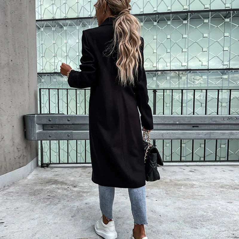 Levoire | Manteau Long Élégant D'Automne Avec Boutons
