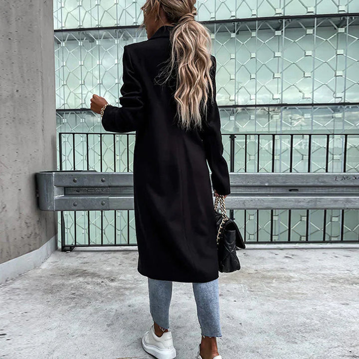 Levoire | Manteau Long Élégant D'Automne Avec Boutons
