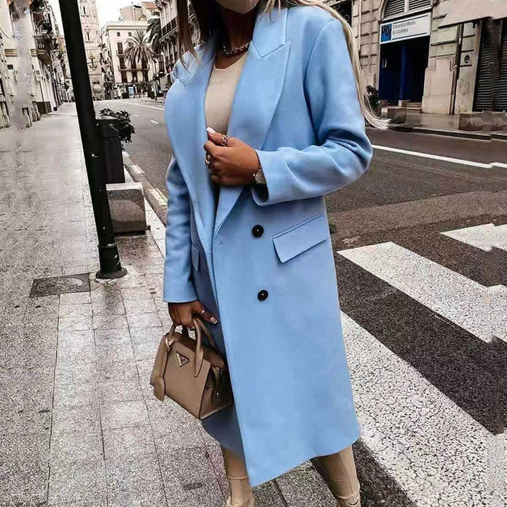 Levoire | Manteau Long Élégant D'Automne Avec Boutons