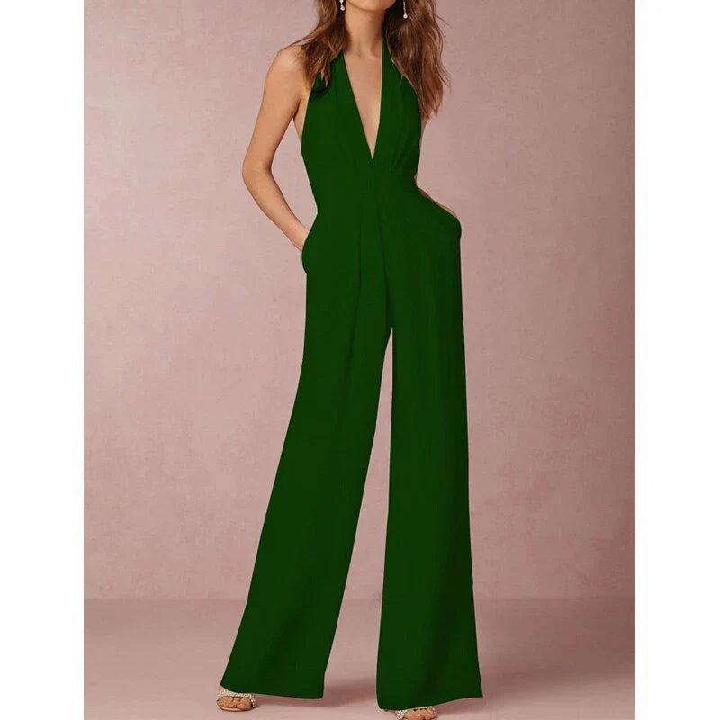 Levoire | Combinaison Bohème Avec Imprime Unique Et Tissu Fluide Vert