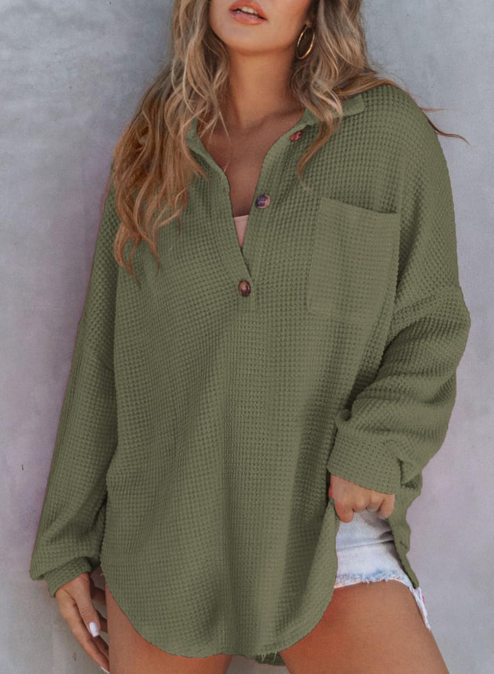 Levoire | Blazer à col V ouvert arméen vert