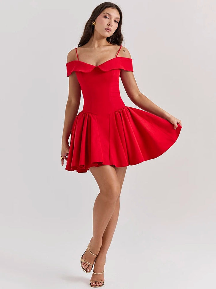 Levoire | Robe Mini À Bretelles Spaghetti Dénudée