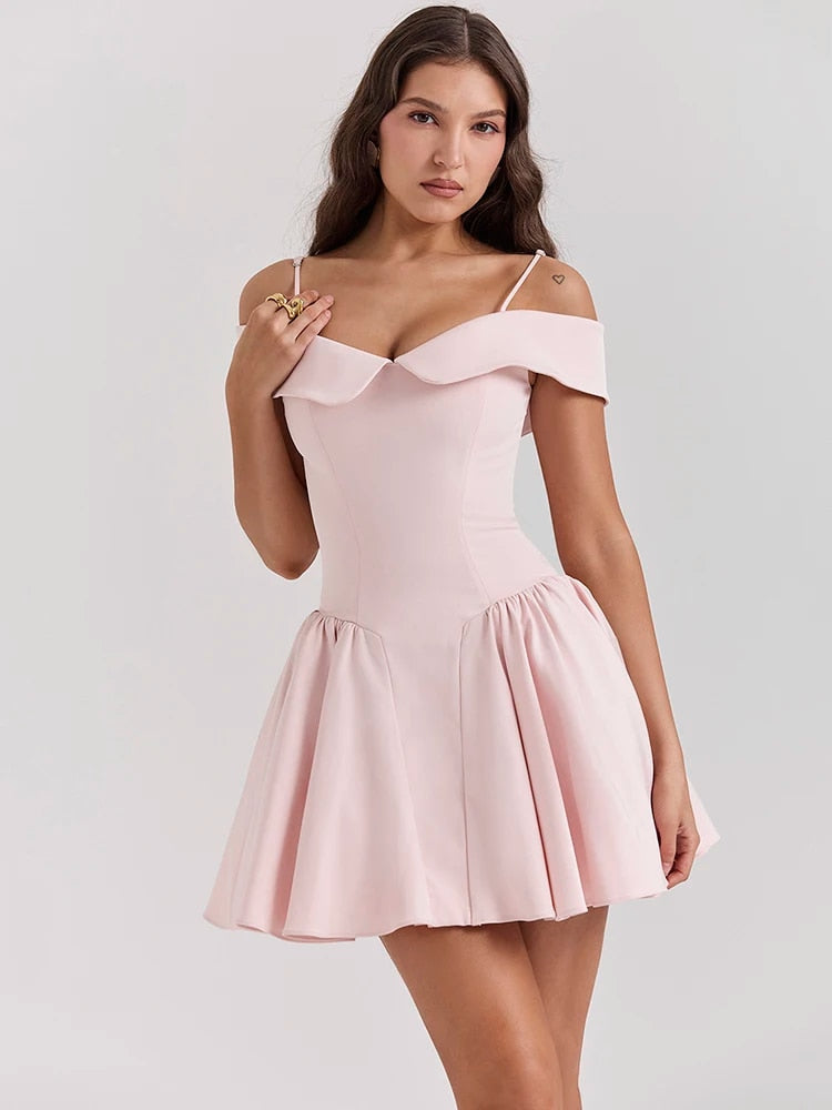 Levoire | Robe Mini À Bretelles Spaghetti Dénudée Rosa XS