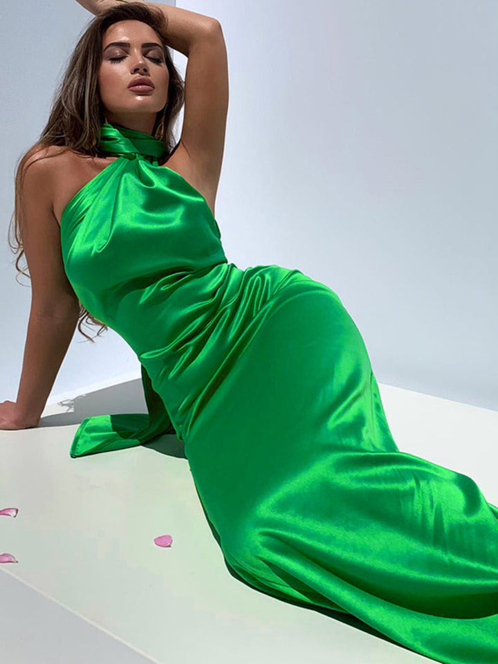 Levoire | Robe Maxi Sans Dos En Satin