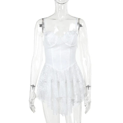 Levoire | Robe Mini Dos Nu En Dentelle Sans Bretelles