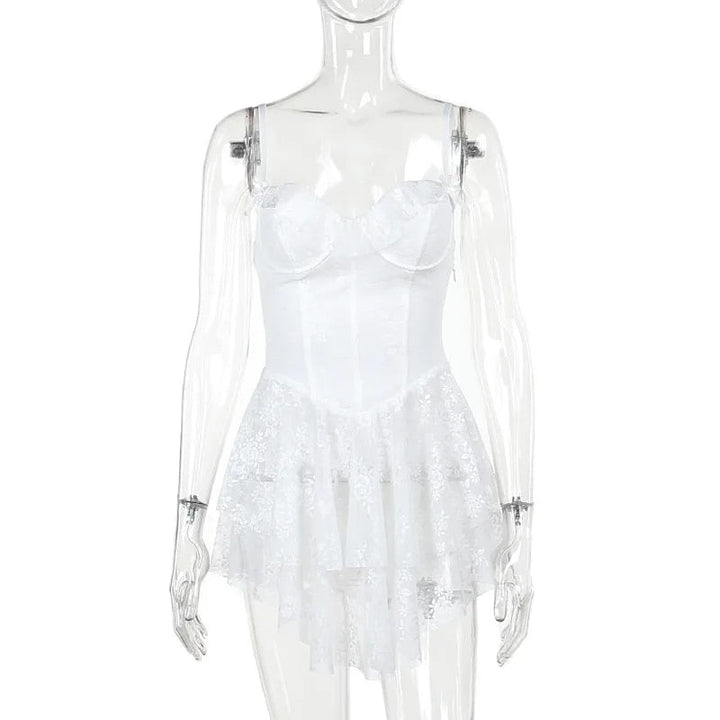 Levoire | Robe Mini Dos Nu En Dentelle Sans Bretelles
