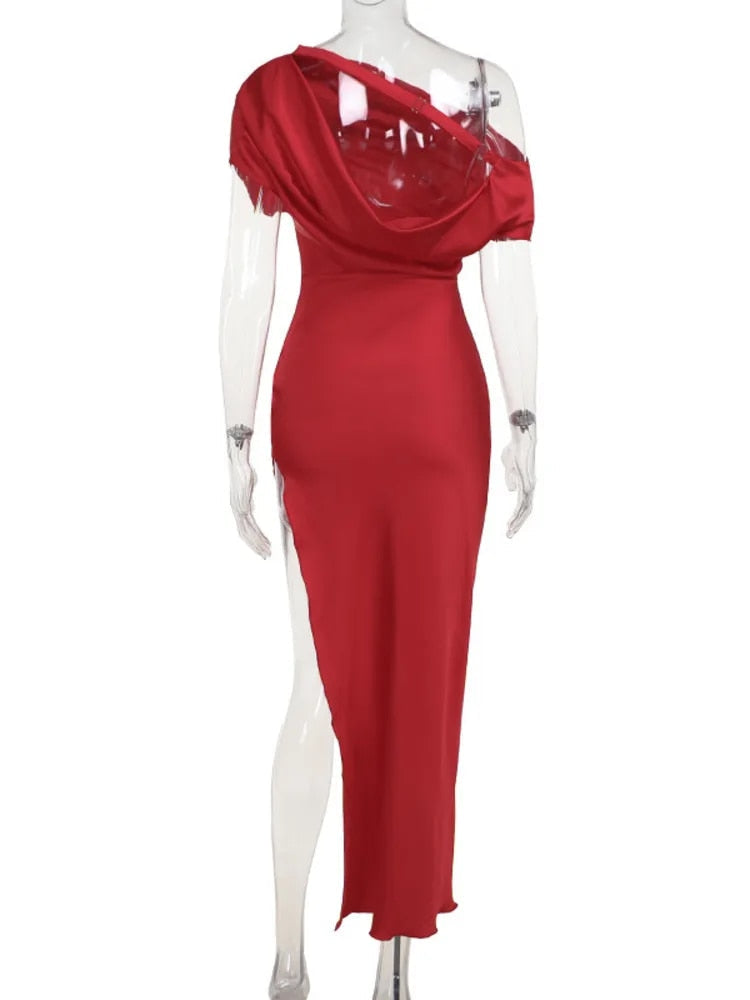 Levoire | Robe Maxi Fendue À Encolure Dégagée, À Dos Décolleté Et À Bretelles Droites